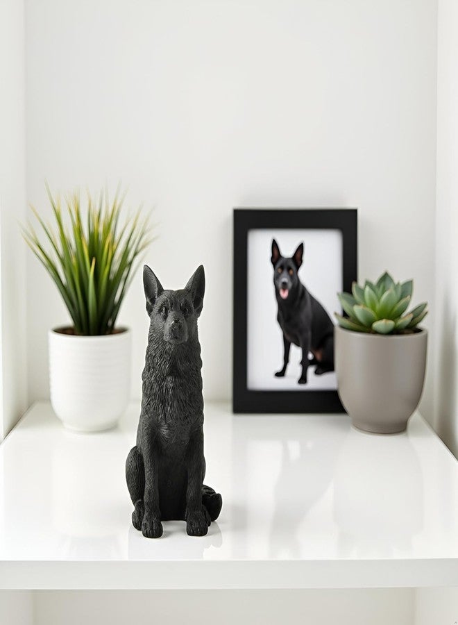 JFSM INC. 3.5" Black German Shepherd Dog Figurine - Elegant Resin Dog Statue, Holiday Stocking Stuffer, Gifts for German Shepherd Lovers, Pet Memorial or Home Office Décor - Image 5